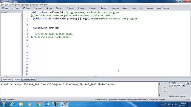 helloWorld with Dr Java смотреть онлайн