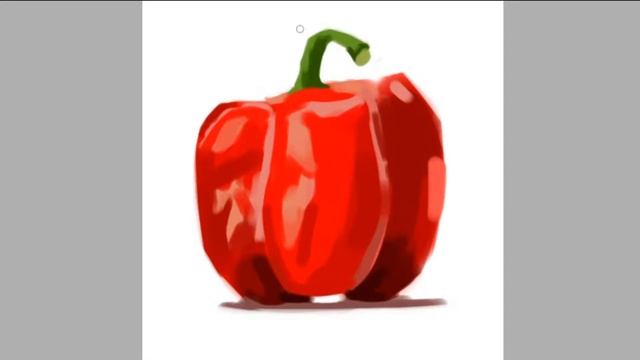 Timelapse drawing of the vegetable/ Рисование болгарского перца смотреть онлайн