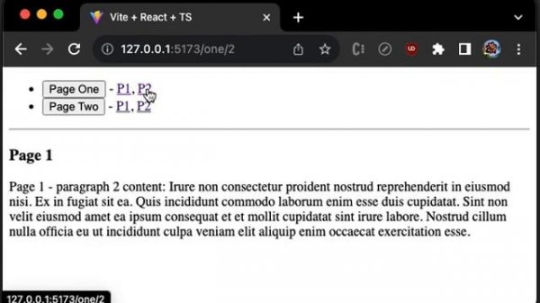 React Router in Vite