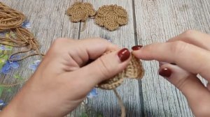 Цветок для панно / мастер класс / вяжем крючком