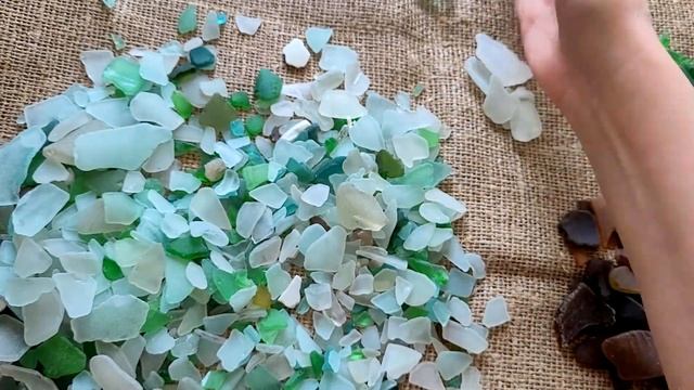 3 Года Собирала в Отпуске Разноцветные Морские стеклышки! Разбираю по цветам и буду делать поделки!