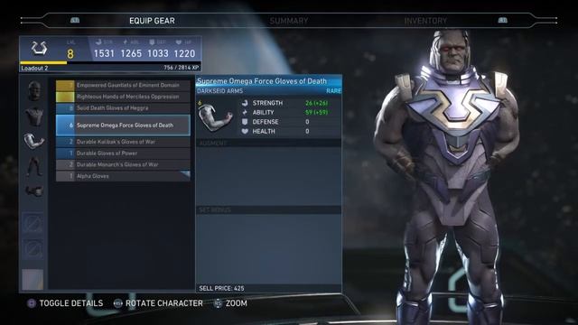 Injustice 2 Darkseid gear customization смотреть онлайн