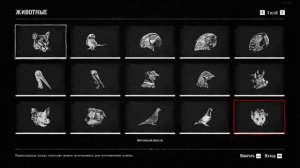 Red Dead Redemption 2 ➤ Справочник ➤ Все животные ➤ All animals