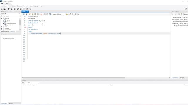 TRIGGER INSERT MySQL Workbench смотреть онлайн