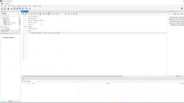 TRIGGER INSERT MySQL Workbench