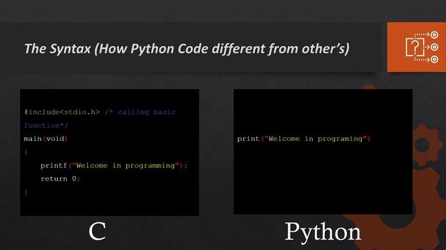 Section 04 Point 01 - Python Syntax (Compare Python Syntax with C programming) смотреть онлайн