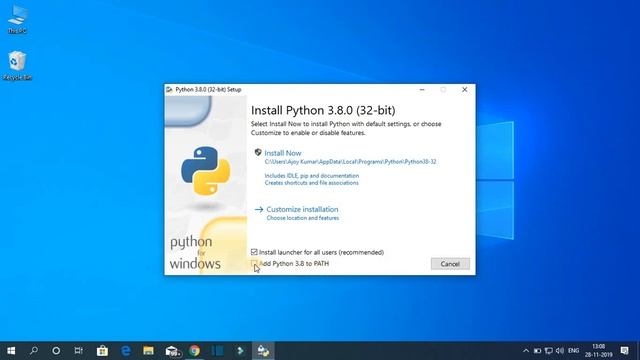 How to Install Python 3.8 on Windows 10 смотреть онлайн