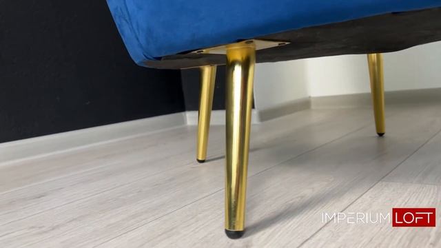 Кресло ракушка LaLume Tresor C0206-1D темно-синее смотреть онлайн