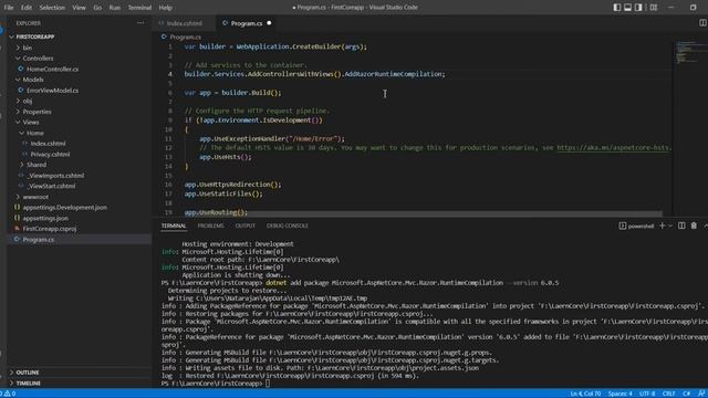 Create ASP.NET Core application using VS Code/Notepad | .NET Core changes not reflected in browser смотреть онлайн