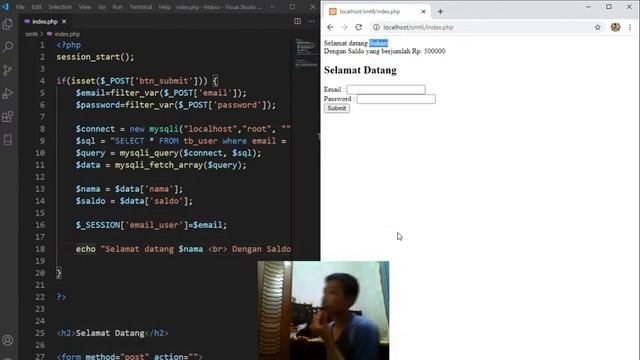MEMBUAT FORM LOGIN PHP DENGAN SQL MENGGUNAKAN SESSION | Pertemuan #2 Secure Programing | Semester 6 смотреть онлайн