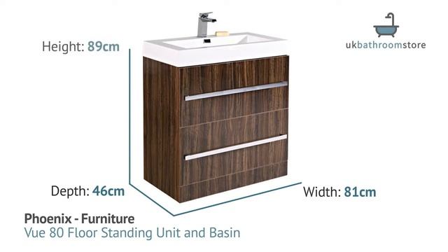 Phoenix - Furniture Vue 80 Floor Standing Unit and Basin - FV80F смотреть онлайн