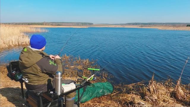 Открытие сезона рыбалки с фидером с Алексеем Мурашко на водохранилище Зельва в Беларуси смотреть онлайн