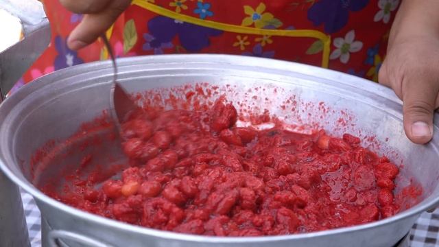 The UNIQUE TASTE Of Fried Crispy Fish With Dogwood Tkemali