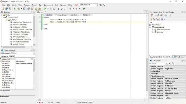 Delphi - Column width смотреть онлайн
