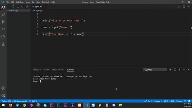 Python Tutorial | input() Function | Get input from user | Part-5 [2020] смотреть онлайн
