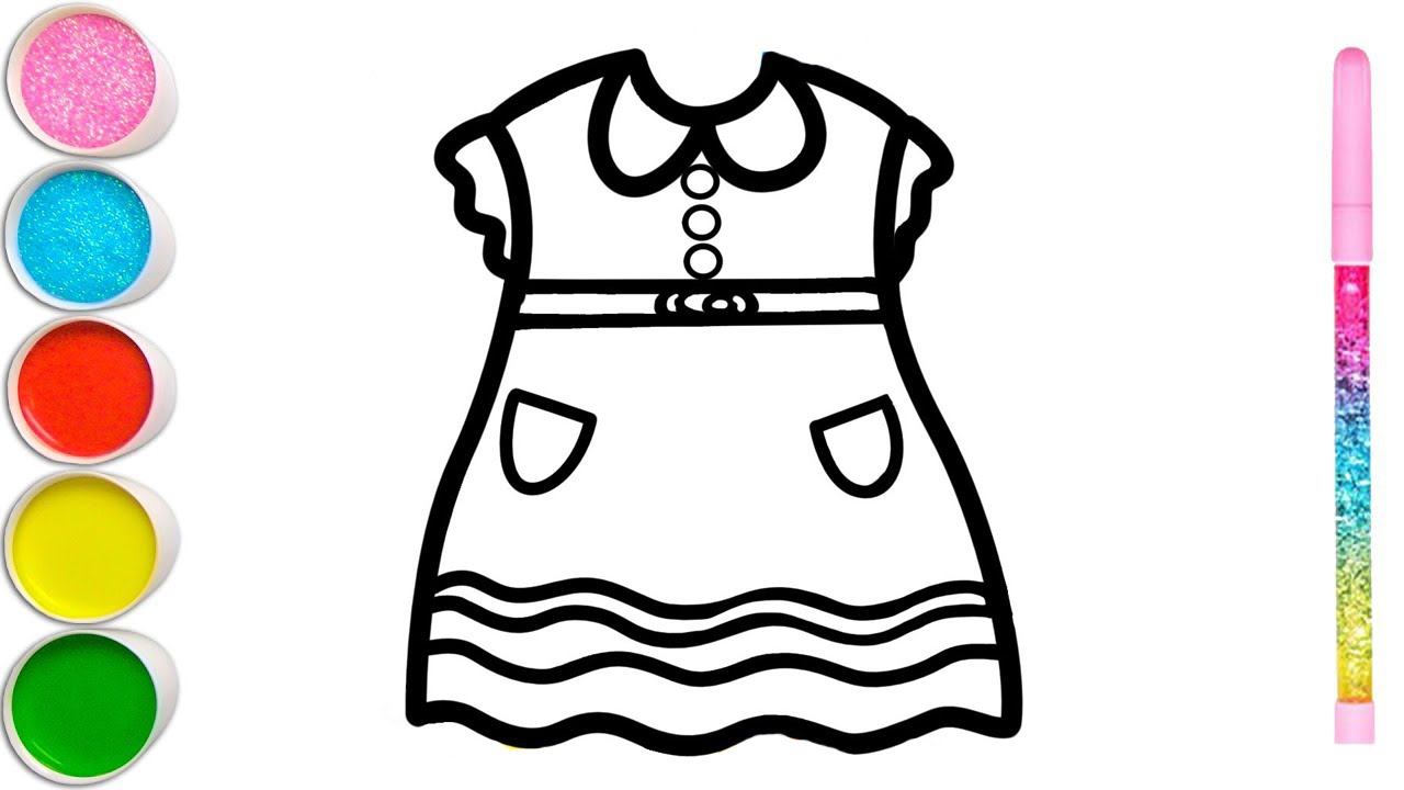 How to draw a dress, a hat, a princess, an apple, a watermelon, a pacifier for children смотреть онлайн