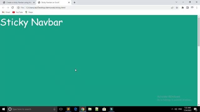 Smooth sticky navbar on scroll css | Navigation Bar Tutorial in hindi смотреть онлайн