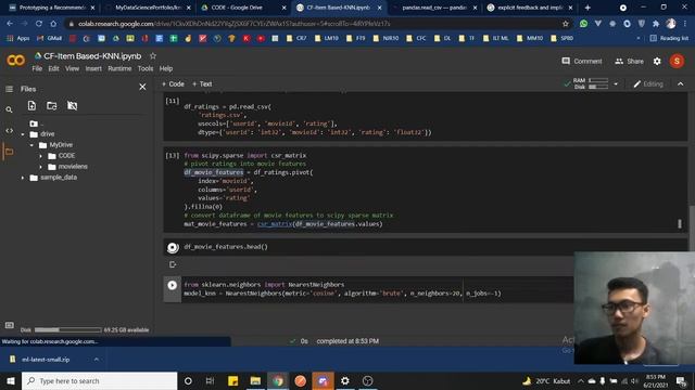 Item Based Collaborative Filtering Python | Recomender System смотреть онлайн