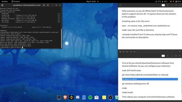 How to Install Dash To Dock on Gnome 40 Fedora смотреть онлайн
