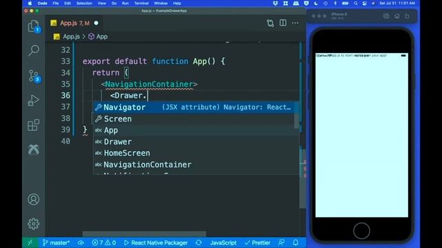 React Native Fundamentals - Part 13 - Draw Navigation Part 2 смотреть онлайн