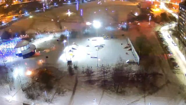 Новое-Девяткино, фейерверки новогодней ночи 2016 смотреть онлайн