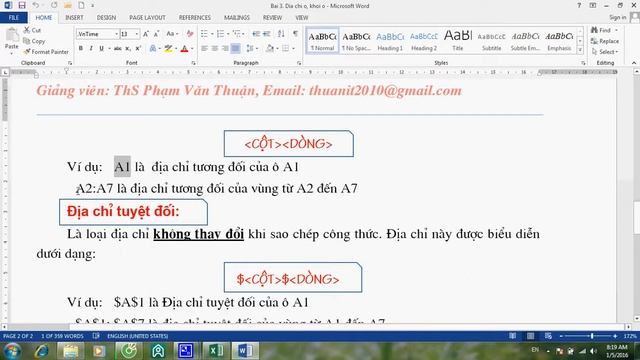 Bài 3. Khái niệm địa chỉ Ô va khối Ô смотреть онлайн