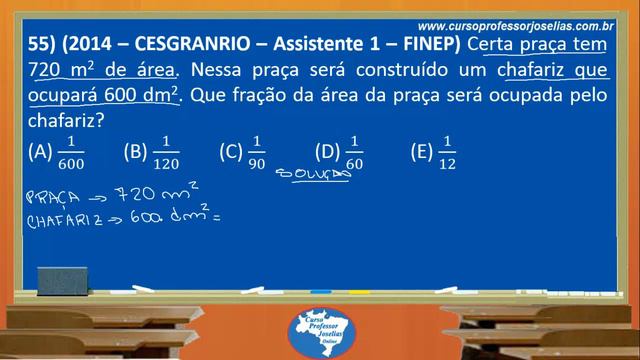 QUESTÃO 55 MATEMÁTICA CESGRANRIO смотреть онлайн
