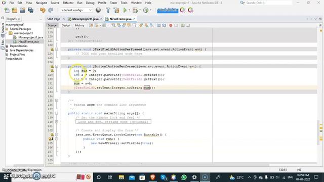 Java Swing application development video by 2nd Semester Student Sharath Kumar M B of 2021 batch. смотреть онлайн