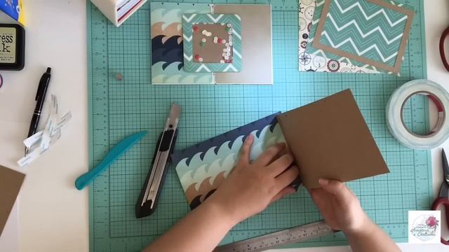 МК - альбом на МАГНИТАХ - делаем разворот - Скрапбукинг - Carta Bella AHOY THERE