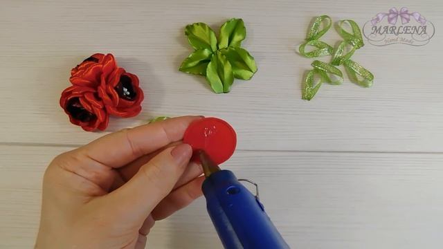 Цветы ? из атласных лент. Резиночки для волос. Канзаши мастер-класс ?