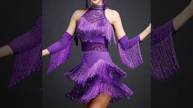 professional stylish Latin dance sleeveless outfits ideas tassels beading dress salsa dance outfits смотреть онлайн