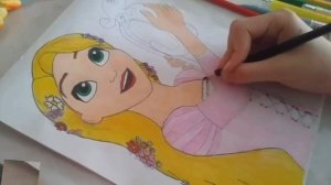 How to draw Rapunzel/Tangled/Как нарисовать рапунцель