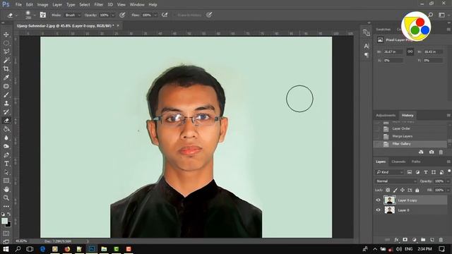 cara membuat photo efek watercolor dengan photoshop #tutorial89 смотреть онлайн