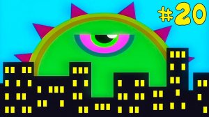 Лизун СЛИЗНЯК захватывает мир #20. Глазастик съел всех в ГОРОДЕ. Игра Mutant Blobs Attack