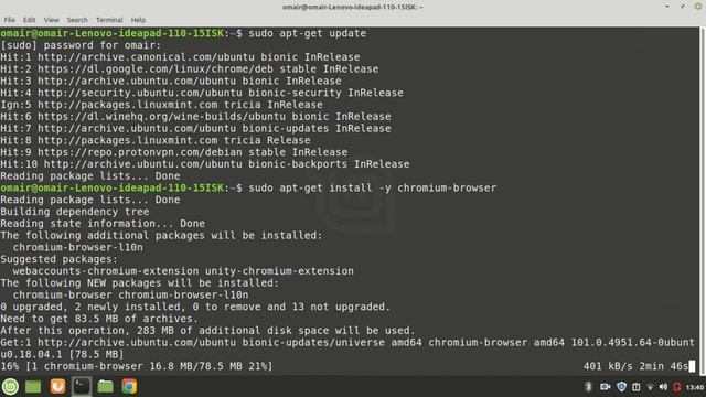 How to install chromium browser on Linux Mint(Ubuntu) смотреть онлайн