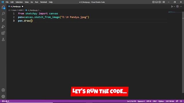 How to draw H Pandya using python | Python turtle | Python смотреть онлайн