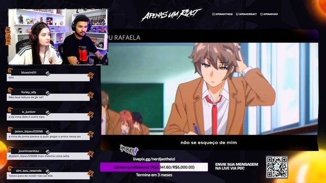 Apenas uma live | Rap da Sakurajima Mai | Juu Rafaela (Bunny girl) смотреть онлайн