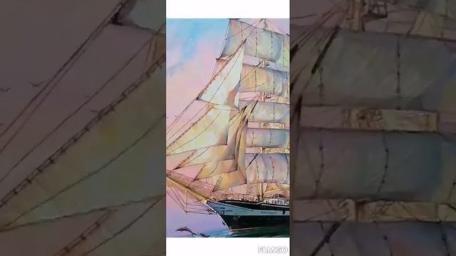 Живопись. Картина холст, масло для Виллмы и Владимира. Золотые ворота Карадага на рассвете. Крым. смотреть онлайн