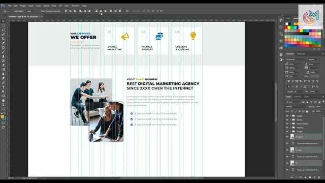 How to Design a Business Website Template | Adobe Photoshop Tutorial | Speed Art | Grafix Mentor смотреть онлайн
