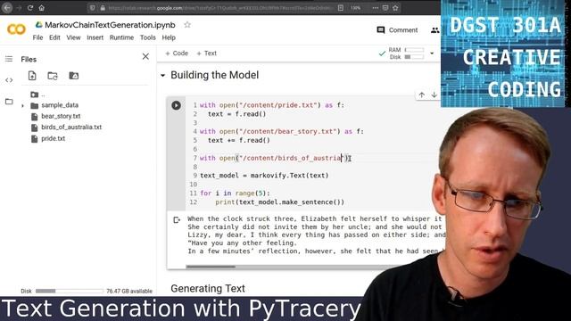 Generating Text with Markov Chains смотреть онлайн