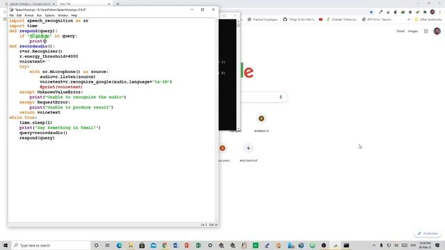Google Speech Assistant in Tamil using Python смотреть онлайн