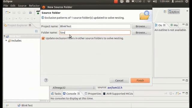 Setup Eclipse under Ubuntu Linux for AVR Microcontroller смотреть онлайн