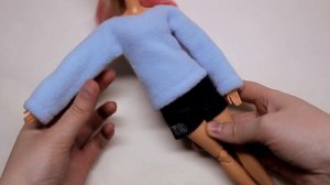 Как сшить СВИТШОТ для кукол БЕЗ ВЫКРОЕК!/Шитьё для начинающих