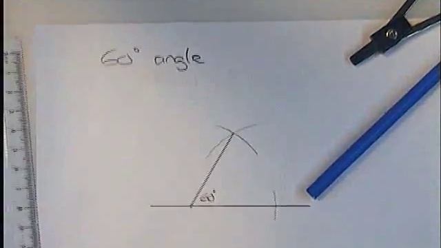 How to construct a 60 degree angle / How to construct an equilateral triangle смотреть онлайн