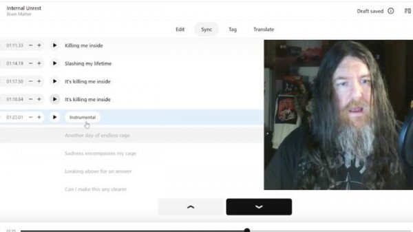 How to add an instrumental line in MusixMatch