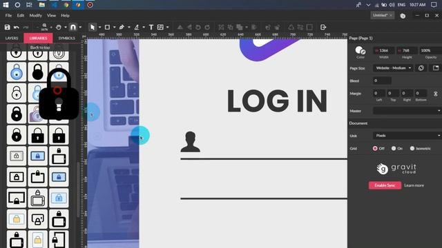 Designing Login Form with Gravit Designer - UI Design Tutorial смотреть онлайн