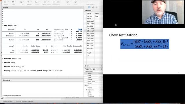 The Chow Structural Break test in Stata смотреть онлайн