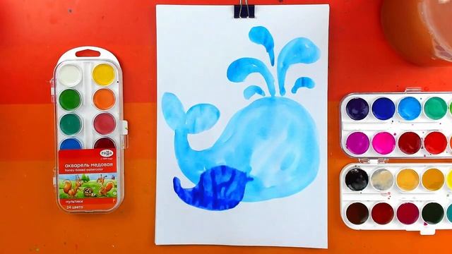 Урок рисования СИНИЙ КИТ рисуем с РыбаКит смотреть онлайн