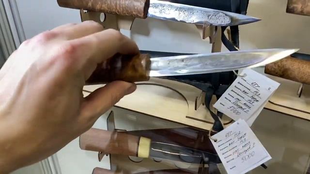Якутские ножи от мастера Романа Докторова, сталь 65Г. смотреть онлайн
