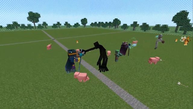 MUTANT MOBS TEAM VS DUNGEONS MOBS TEAM - MINECRAFT MOB BATTLE